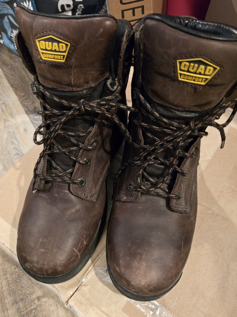 LaCrosse Brown Leather Quad Comfort Work Boots